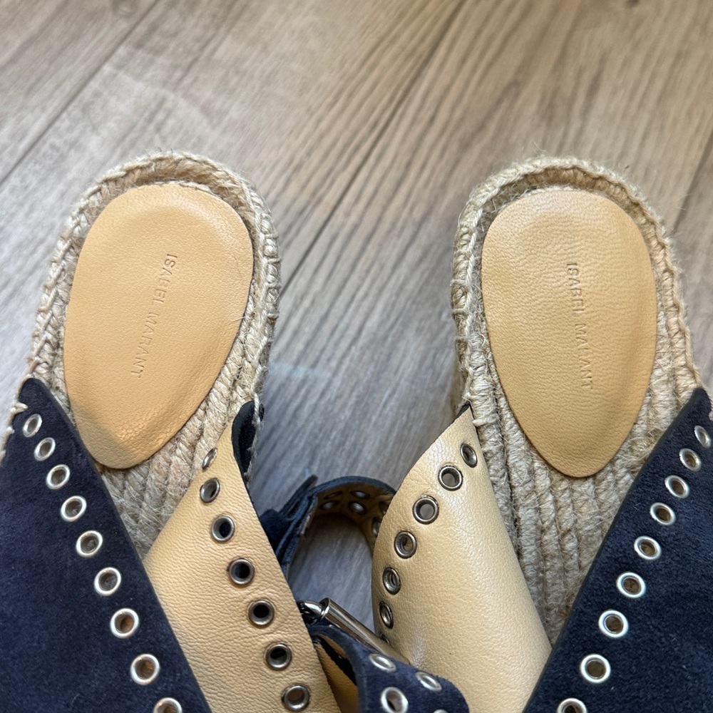 Isabel Marant Suede Iriane Wedge Espadrilles 39 9 - Picture 7 of 12